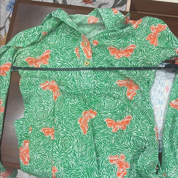 The Lily Lily Pulitzer vintage 70s dress with Orange Butterfly Print - Picture 8 of 9